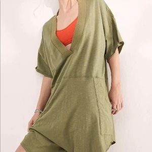Free People Intimately Olive Colored Romper - XS